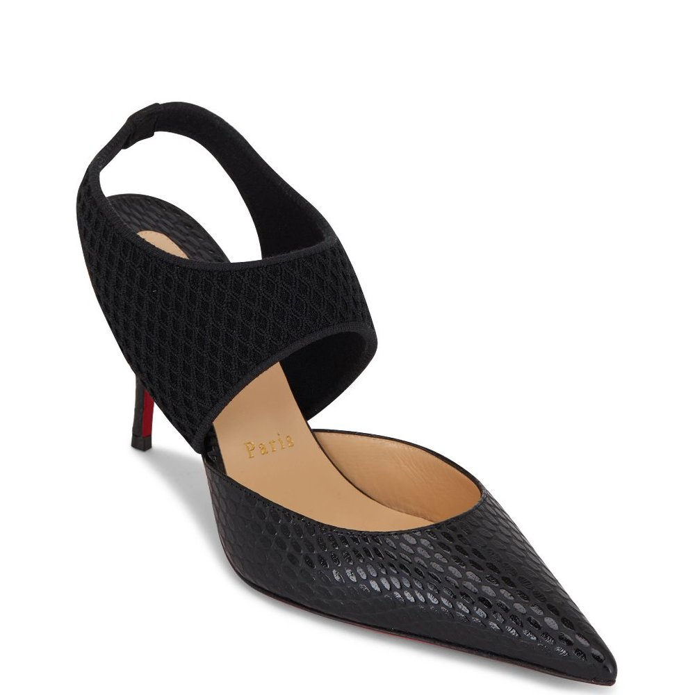 NIB Christian Loubouten Georgette 80 Slingback